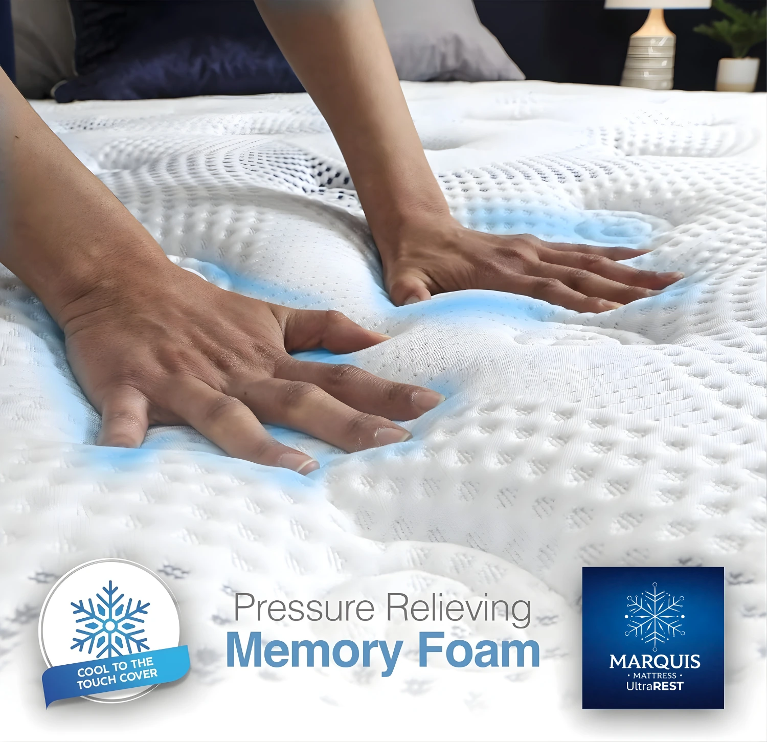 UltraREST Cooling Gel Memory Foam & Pocket Coil Hybrid – Cool Touch Cover, Motion Isolation, Pressure Relief - Image 3