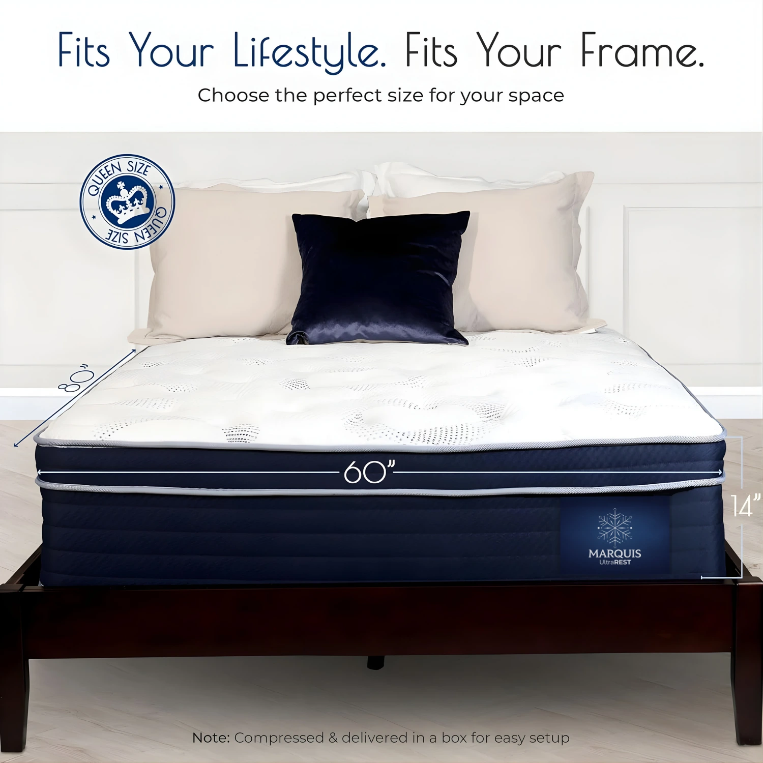 UltraREST Cooling Gel Memory Foam & Pocket Coil Hybrid – Cool Touch Cover, Motion Isolation, Pressure Relief - Image 6