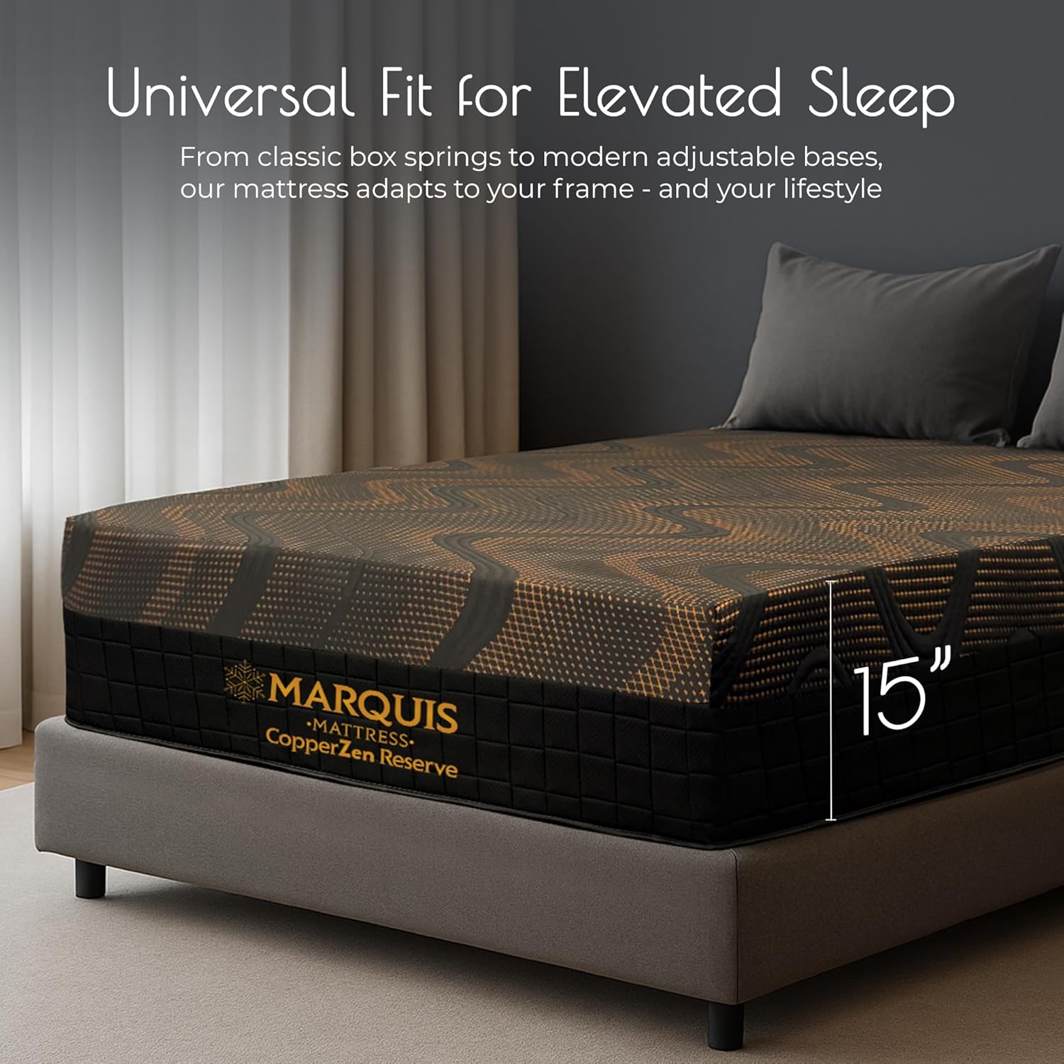 CopperZen Reserve Luxury Plush Tri-Zone Pocket Coil Support, Ultra-Plush with Pressure Relief - Image 4